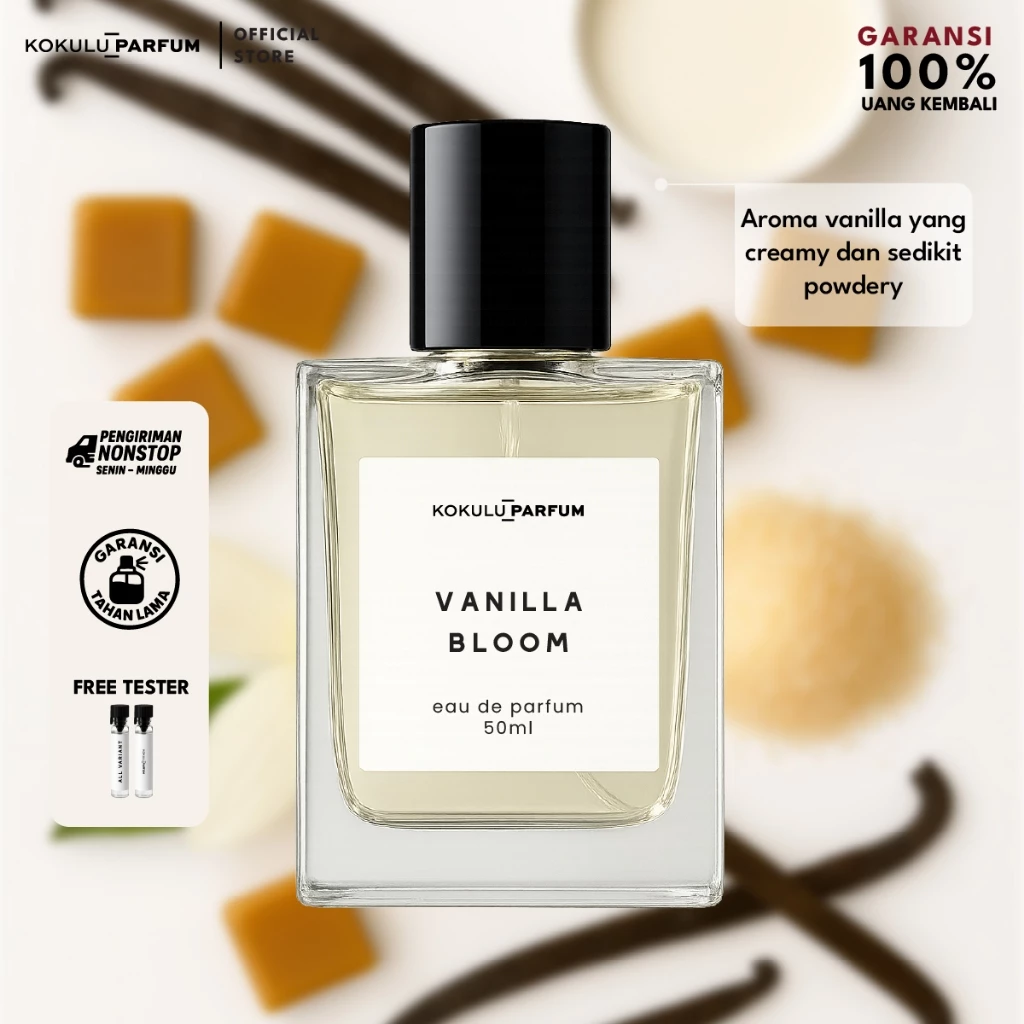 Vanilla fragrance bottle